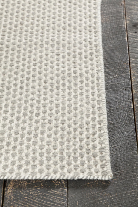 Chandra Bristol BRI-35809 Grey and White rug, corner detail