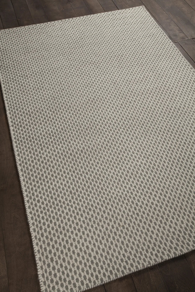 Chandra Bristol BRI-35809 Grey and White rug, angled side view