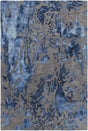 Chandra Brynn BRY-42702 Blue and Grey rug, flat view