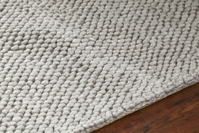 Chandra Burton BUR-34900 Silver rug, side detail view