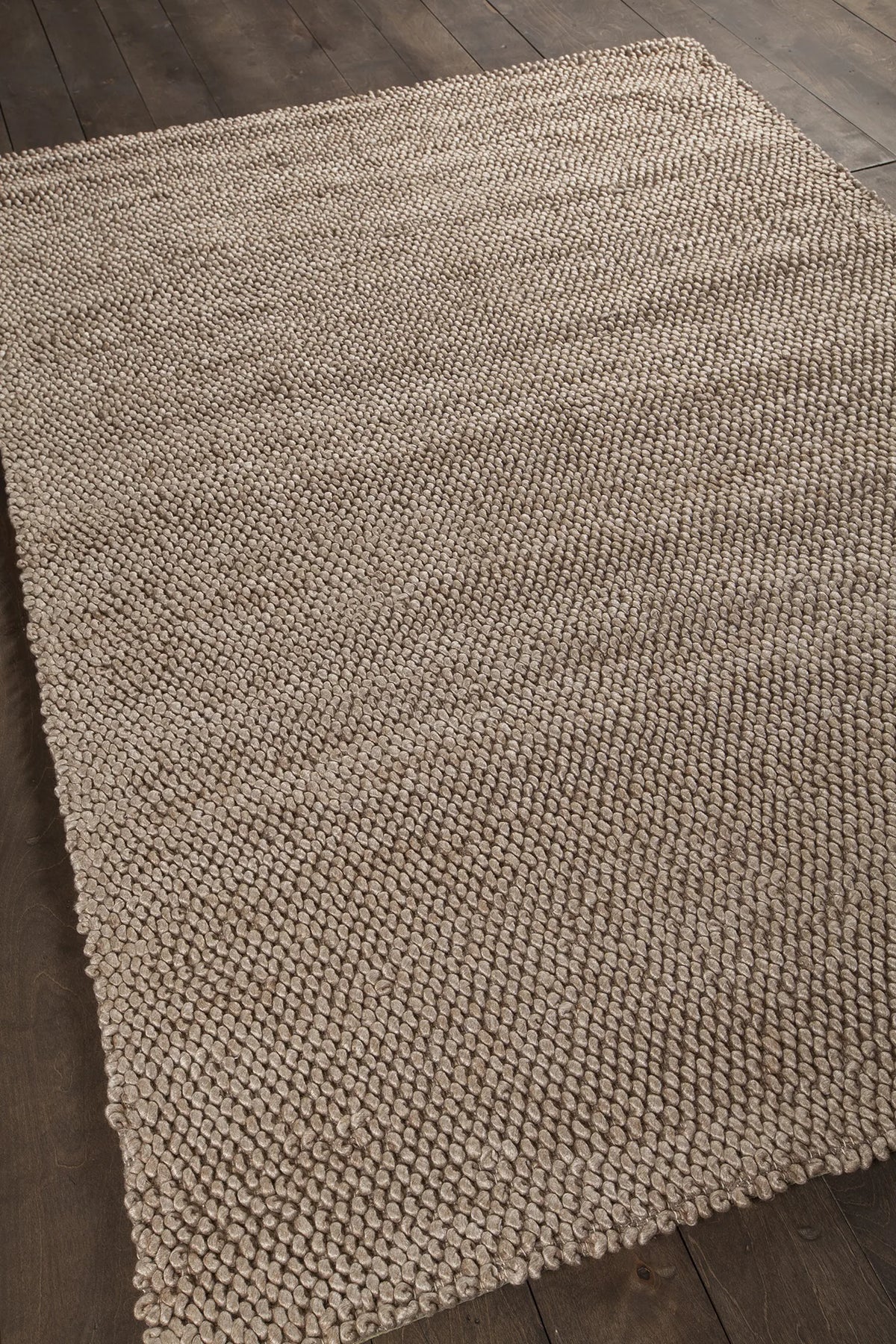 Chandra Burton BUR-34902 Tan rug, angled side view