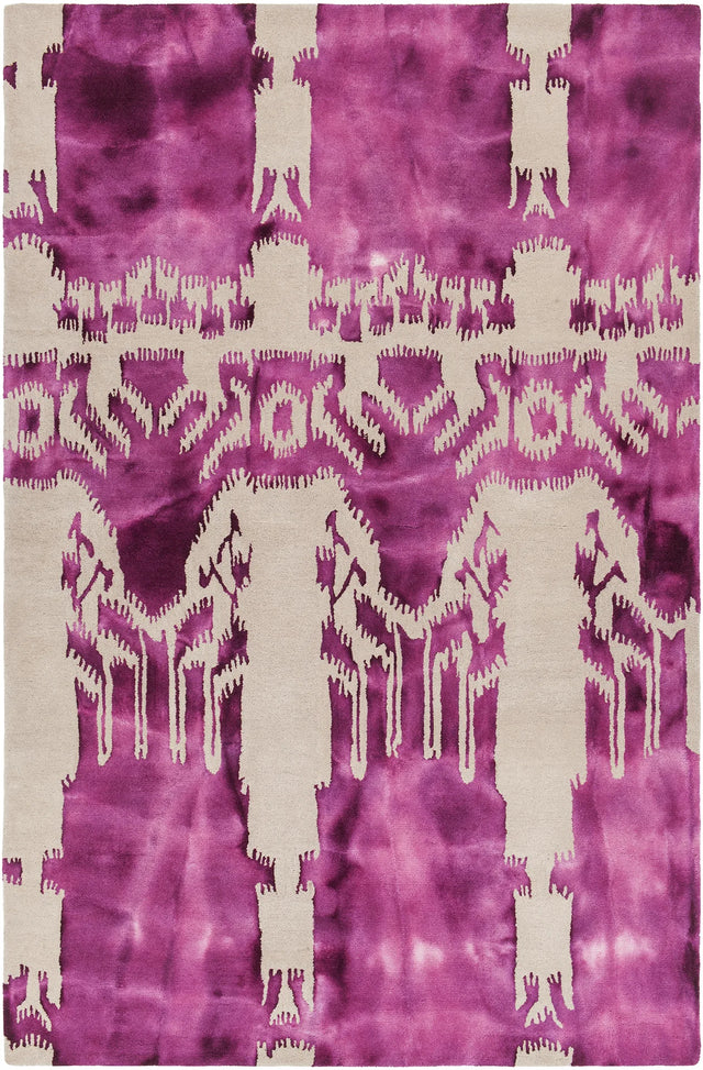 Chandra Cailin CAI-42000 Pink and Beige rug, flat view