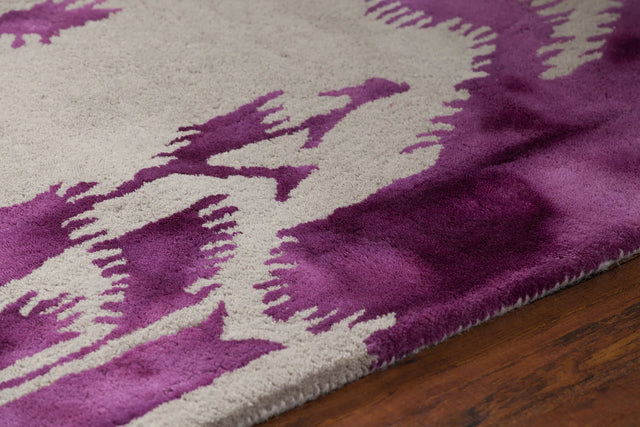 Chandra Cailin CAI-42000 Pink and Beige rug, side detail view