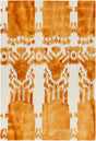 Chandra Cailin CAI-42001 Orange and White rug, flat view