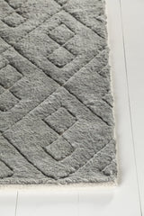 Chandra Catalina CAT-45100 Silver rug, corner detail
