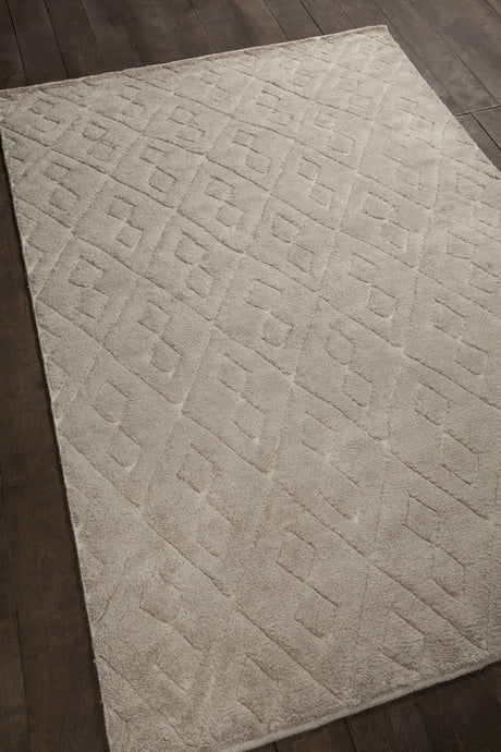 Chandra Catalina CAT-45102 Beige rug, angled side view