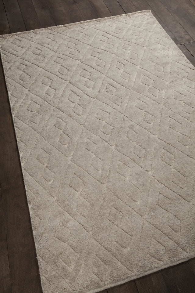 Chandra Catalina CAT-45102 Beige rug, angled side view