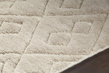 Chandra Catalina CAT-45102 Beige rug, side detail view