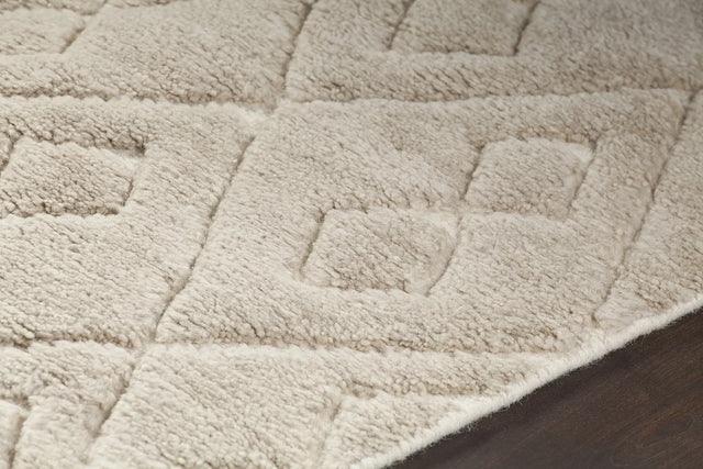 Chandra Catalina CAT-45102 Beige rug, side detail view