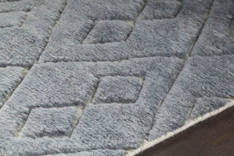 Chandra Catalina CAT-45103 Blue rug, side detail view