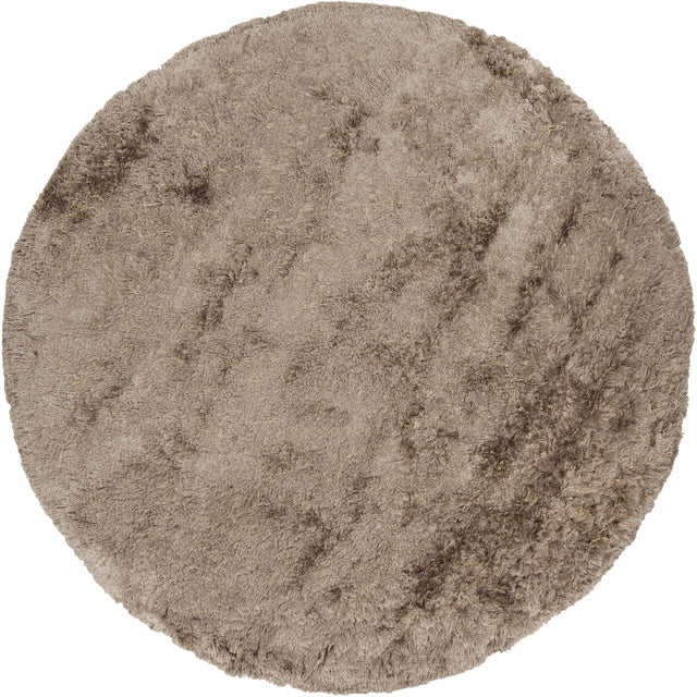 Chandra Celecot CEL-4701 Taupe round rug, flat view