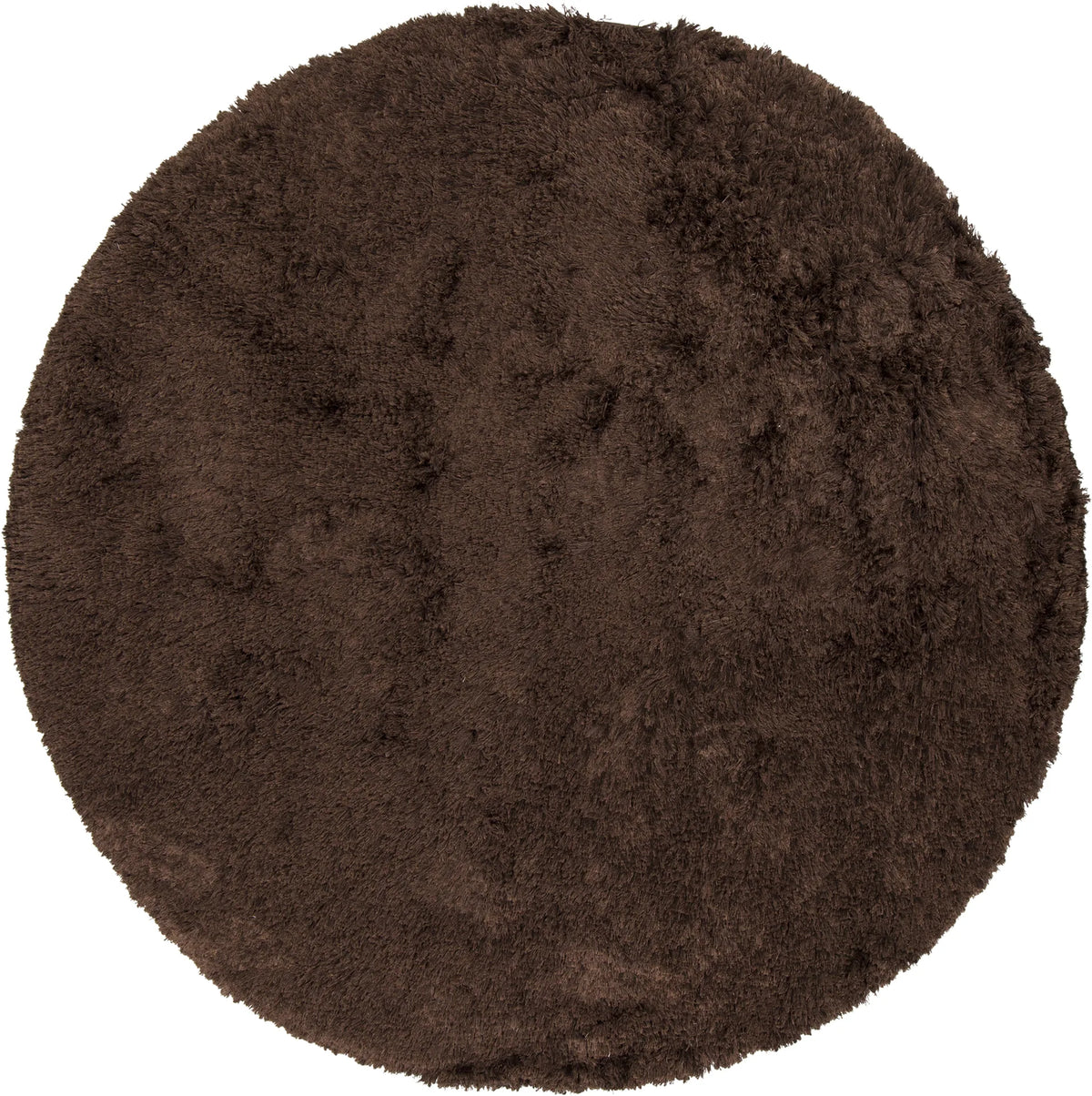 Chandra Celecot CEL-4703 Dark Brown round rug, flat view