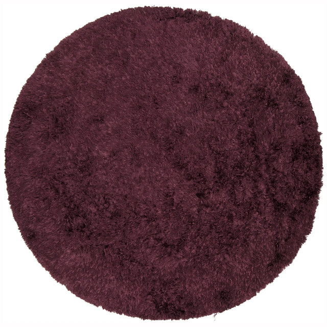 Chandra Celecot CEL-4704 Plum round rug, flat view