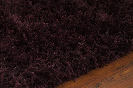 Chandra Celecot CEL-4704 Plum rug, side detail view