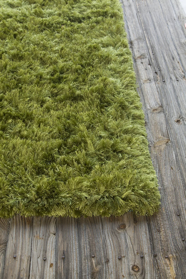 Chandra Celecot CEL-4705 Green rug, corner detail