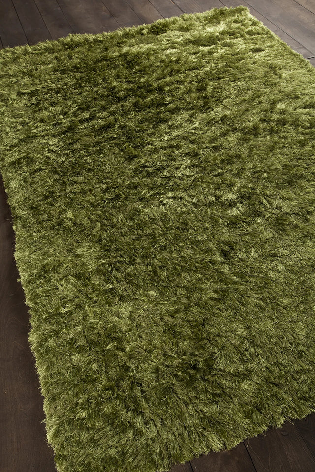 Chandra Celecot CEL-4705 Green rug, angled side view