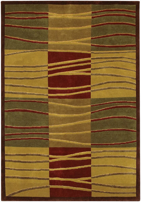 Chandra Aadi Aad1303 Gold / Burgundy / Brown / Green Rugs - Chandra - aad1303 - 576