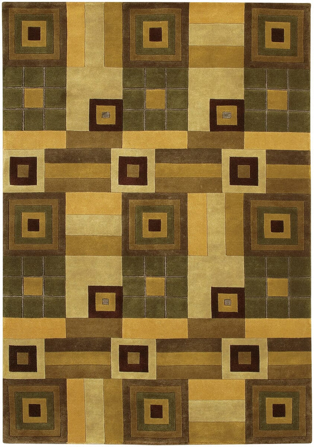 Chandra Aadi Aad1305 Gold / Brown / Green / Tan Rugs - Chandra - aad1305 - 79106