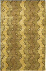 Chandra Aadi Aad1321 Green / Brown / Gold Rugs.