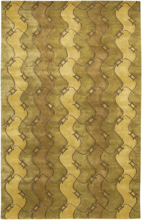 Chandra Aadi Aad1321 Green / Brown / Gold Rugs - Chandra - aad1321 - 23