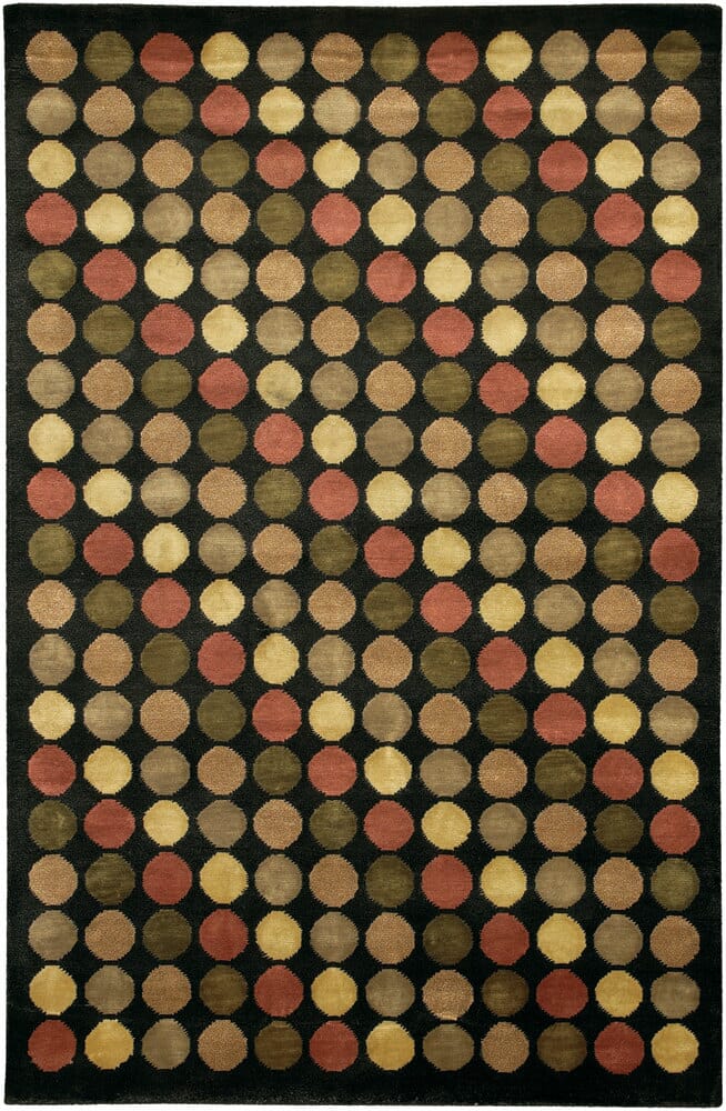 Chandra Aadi Aad1344 Black / Gold / Red / Tan / Green Rugs - Chandra ...