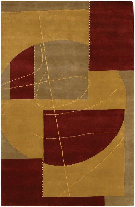 Chandra Aadi Aad1351 Gold / Burgundy / Brown Rugs - Chandra - aad1351 - 23