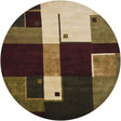 Chandra Aadi Aad1358 Green / Light Gold / Wine / Tan Rugs.