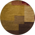 Chandra Aadi Aad1385 Green / Gold / Burgundy / Brown Rugs.