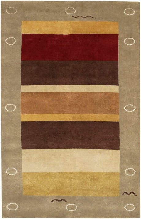 Chandra Aadi Aad1414 Gold / Dark Cherry / Brown / Ivory / Grey Rugs - Chandra - aad1414 - 23