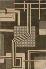 Chandra Aadi Aad1463 Deep Green / Beige Rugs.