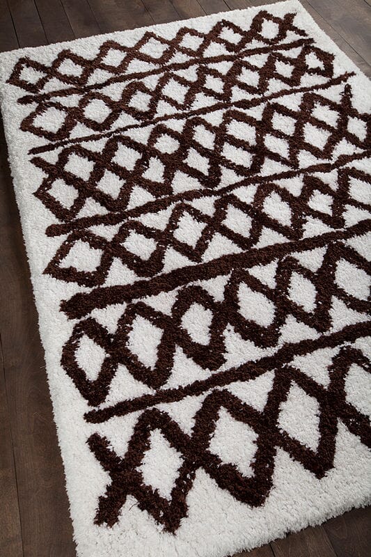 Chandra Aerona Aer40002 White / Brown Rugs.