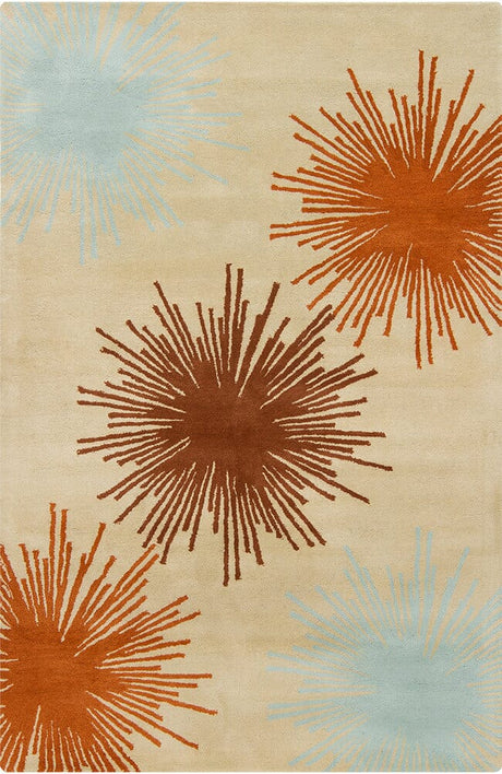 Chandra Allie All04 Brown / Blue / Beige Rugs.