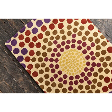 Chandra Allie All107 Purple / Red / Brown / Gold / Cream Rugs.