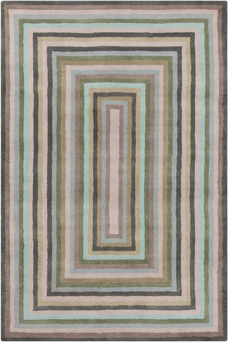 Chandra Allie All116 Tan / Blue / Grey / Green Rugs.