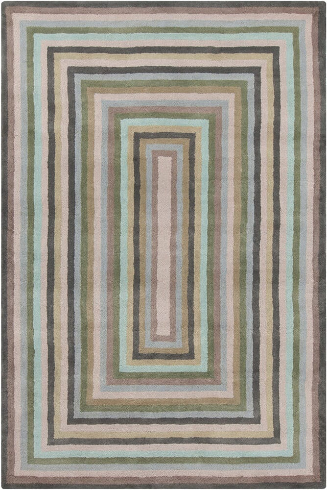 Chandra Allie All116 Tan / Blue / Grey / Green Rugs.