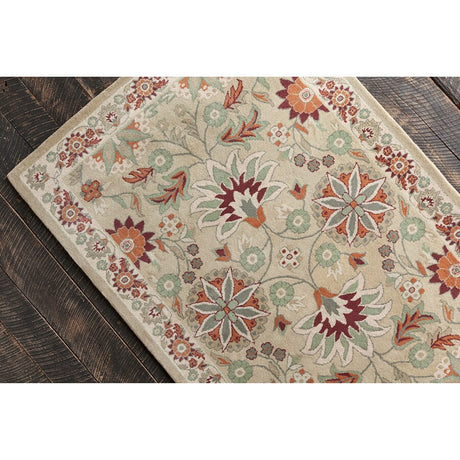 Chandra Allie All118 Beige / Cream / Orange / Green Rugs.