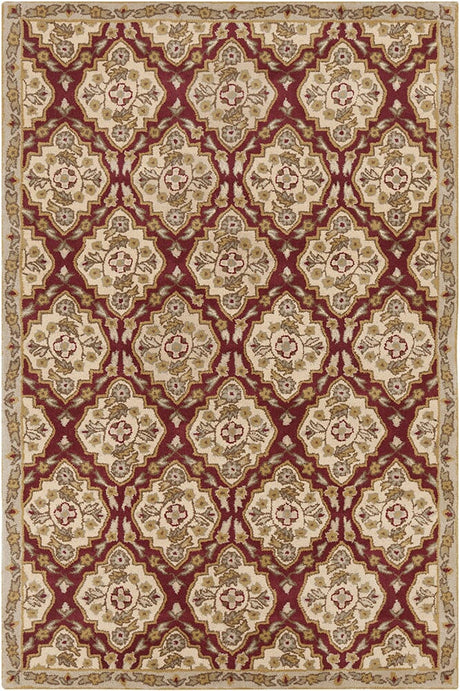 Chandra Allie All126 Burgundy / Cream / Tan / Gold Rugs - Chandra - all126 - 576