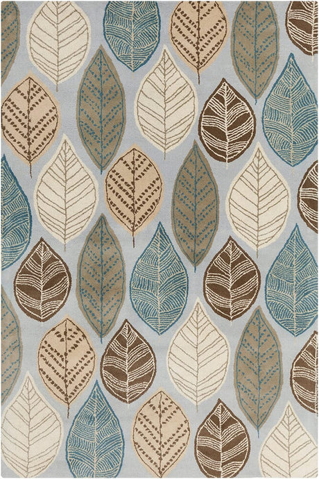 Chandra Allie All139 Grey / Blue / Tan / Brown Rugs.