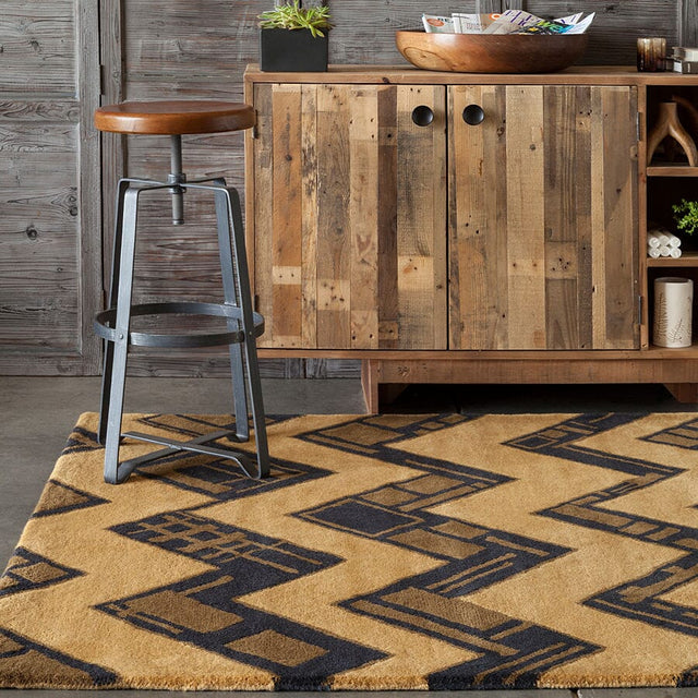 Chandra Allie All149 Brown / Cream / Yellow Rugs.