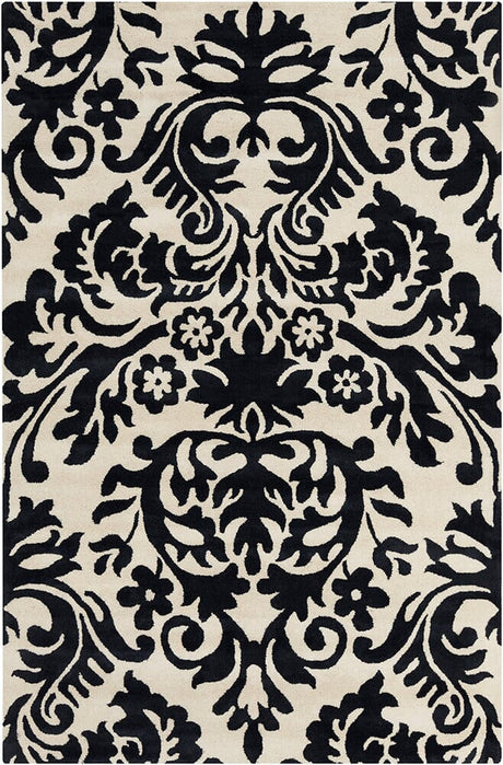 Chandra Allie All157 Black / Cream Rugs.