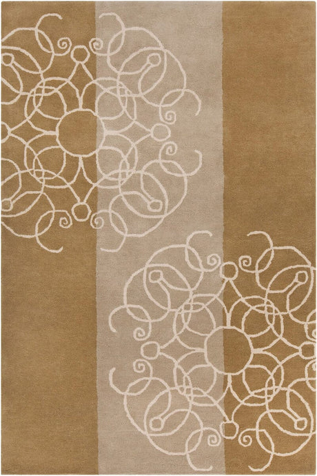 Chandra Allie All161 Tan / Cream Rugs.