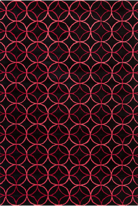 Chandra Allie All20 Black / Red / Pink Rugs.