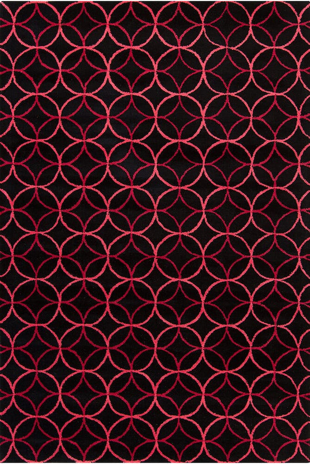 Chandra Allie All20 Black / Red / Pink Rugs.