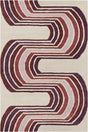 Chandra Allie All203 Cream / Purple / Burgundy Rugs.