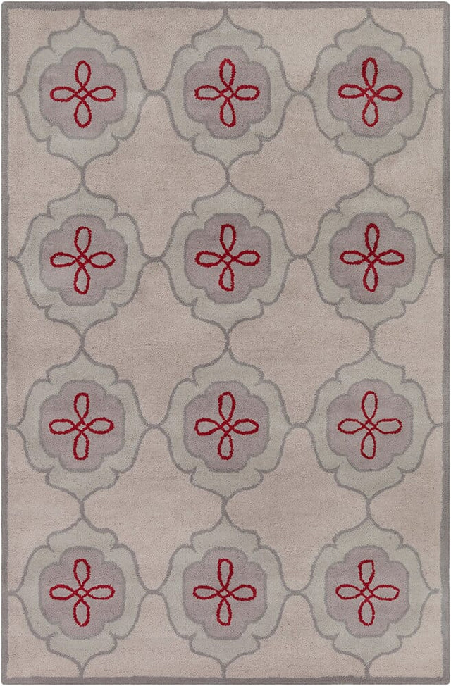 Chandra Allie All228 Beige / Grey / Red / Green Rugs.