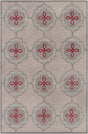 Chandra Allie All228 Beige / Grey / Red / Green Rugs.