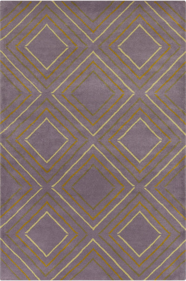 Chandra Allie All259 Purple / Yellow / Grey Rugs.