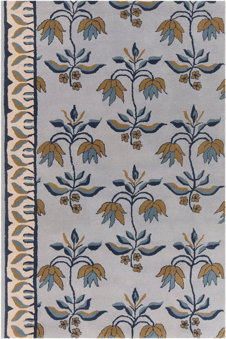 Chandra Allie All303 Grey / Blue / Gold Rugs.