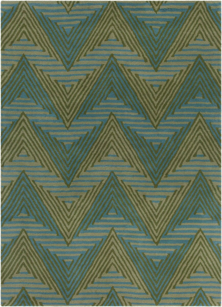 Chandra Allie All308 Green / Blue Rugs.