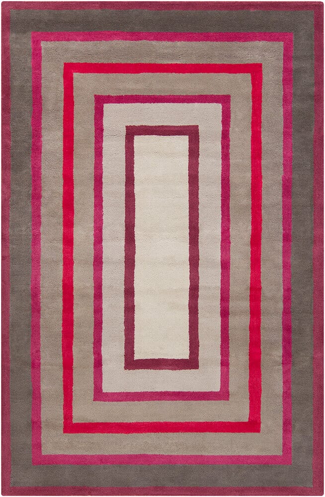 Chandra Allie All57 Red / Grey Rugs.